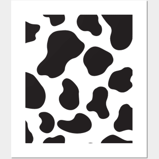 Cow Print, Cow Dots, Black And White Animal Pattern Posters and Art